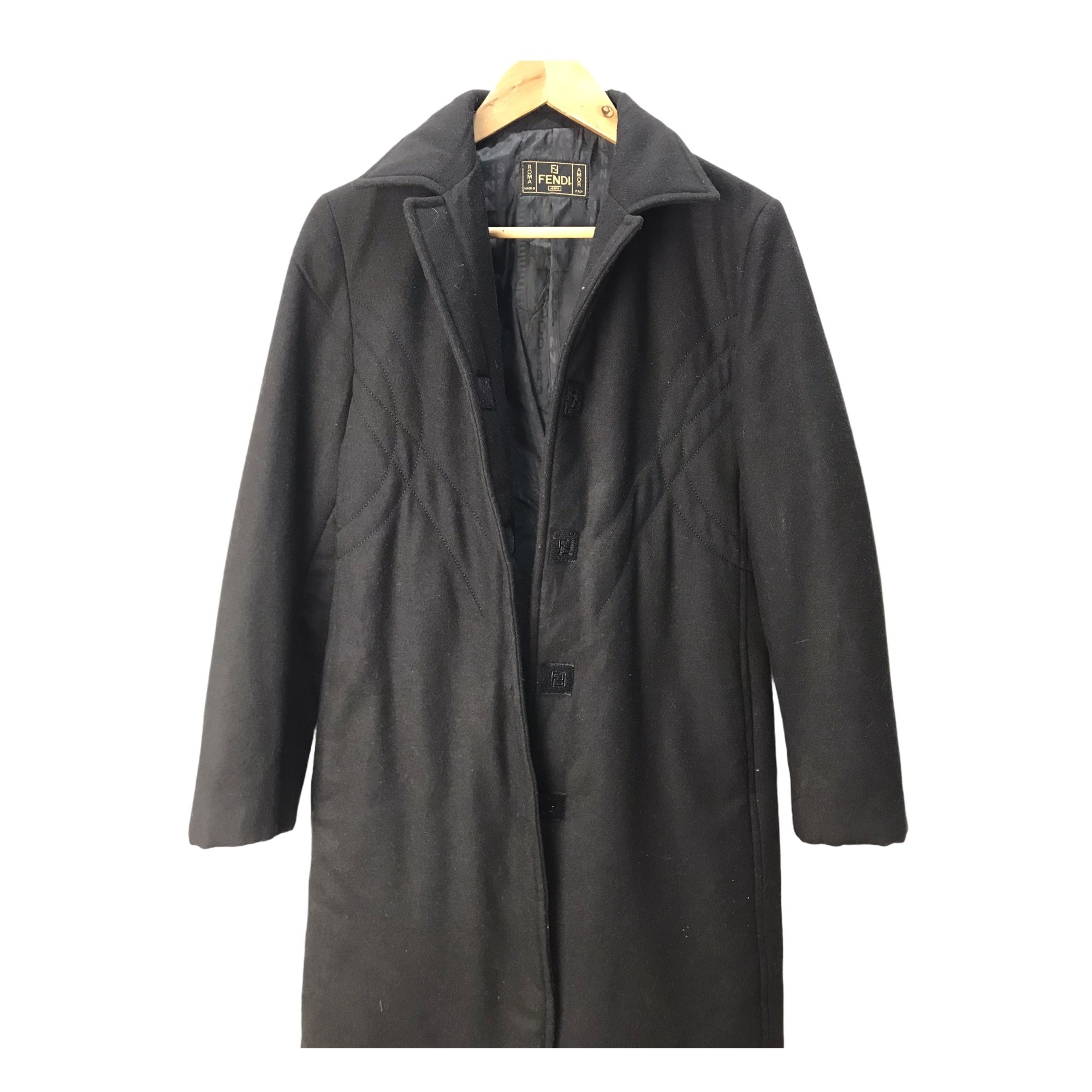 Vintage Fendi Jeans Wool Long Jacket - 7