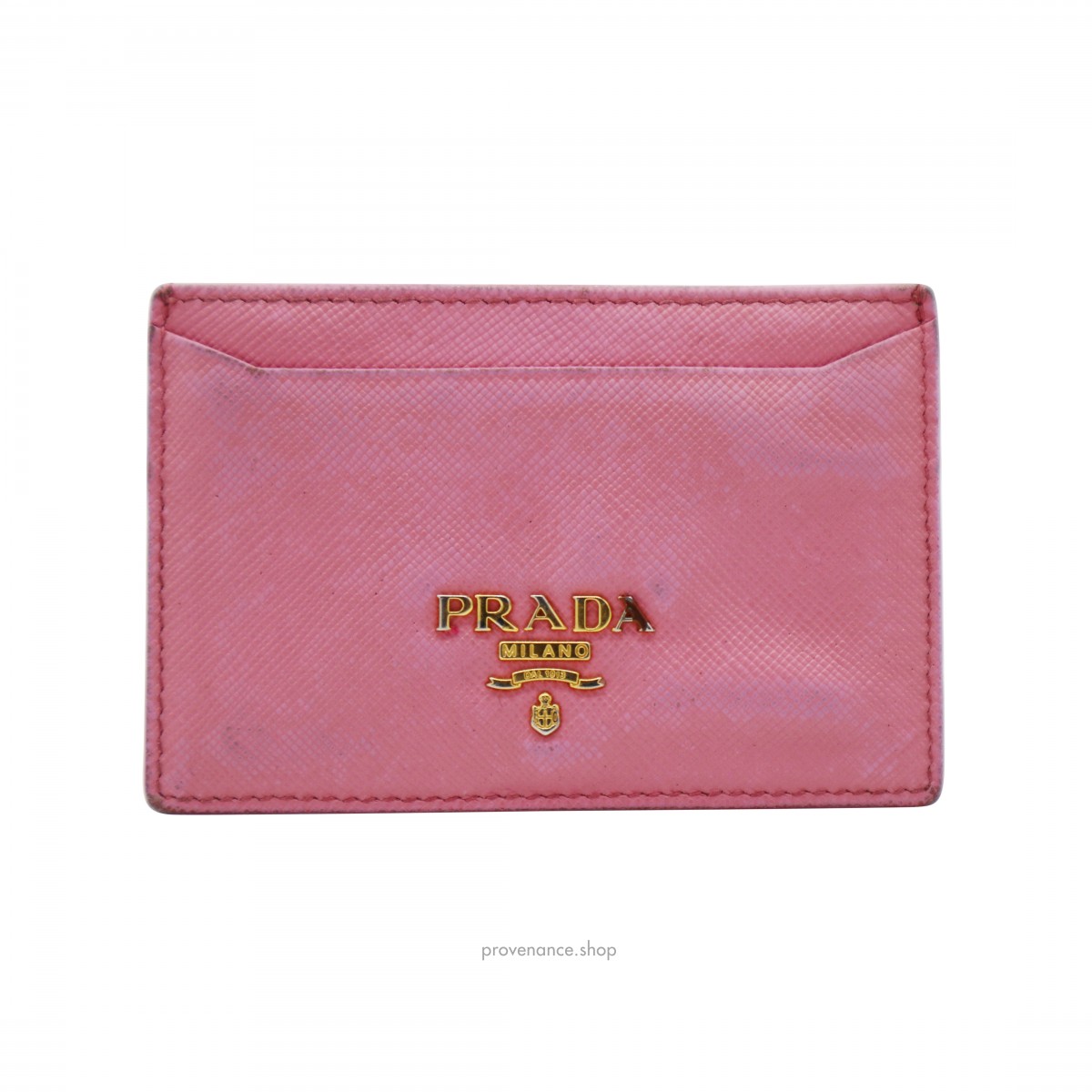Prada Cardholder Wallet - Pink Saffiano Leather - 1