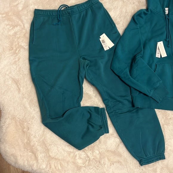 Aritzia TNA Sweatfleece Cozy Fleece Set in Oceanside Teal - 3