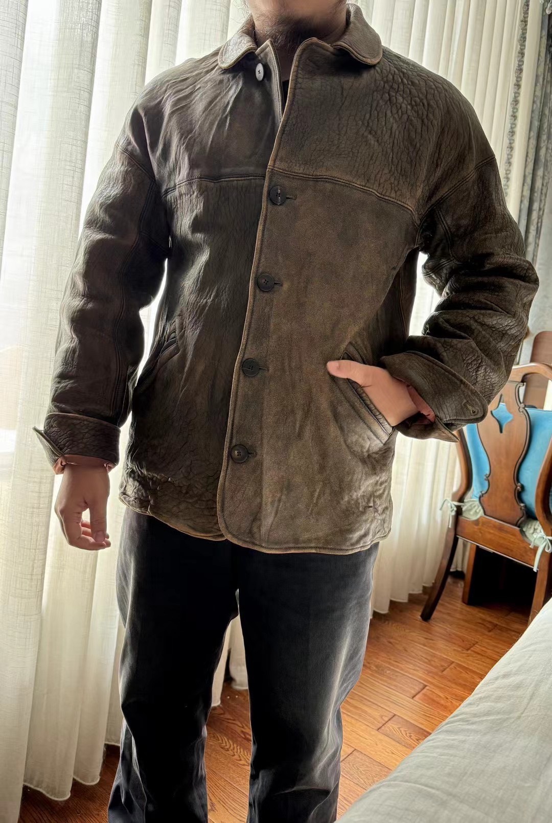 VISVIM ETON JKT (FR VEG.L) Italian-made French vegetable-tanned lambskin leather jacket - 7