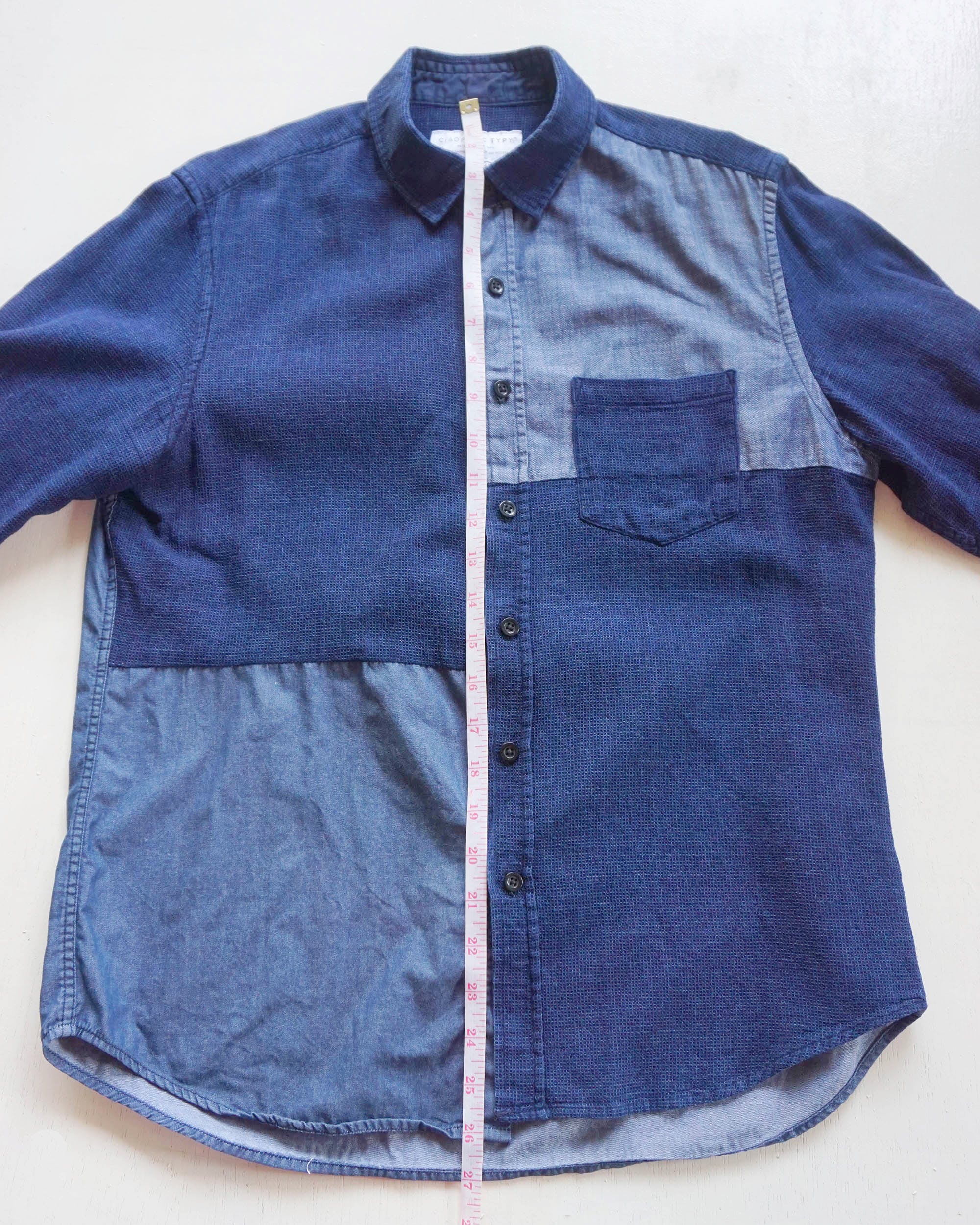 Japanese Brand - CIAOPANIC TYPY Patchwork Denim Long Sleeve Shirt - 11