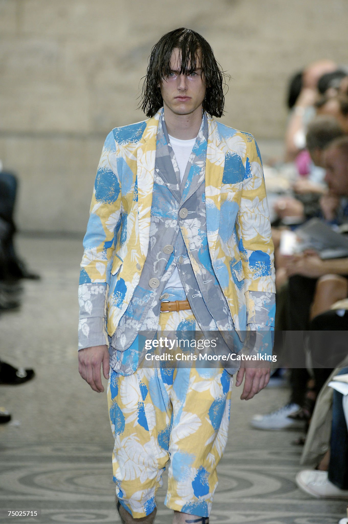 Comme des Garcons Homme Plus S/S 2008 Painted Floral Blazer - 4