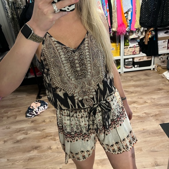 Reverse Brand (AUS) Boho Embellished Romper - 2