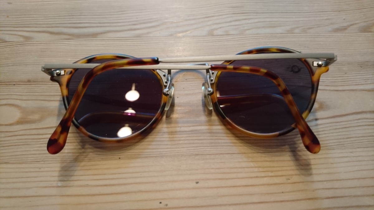 Vintage - Sunglasses Panto Havana 80s Small Size 45 - 5