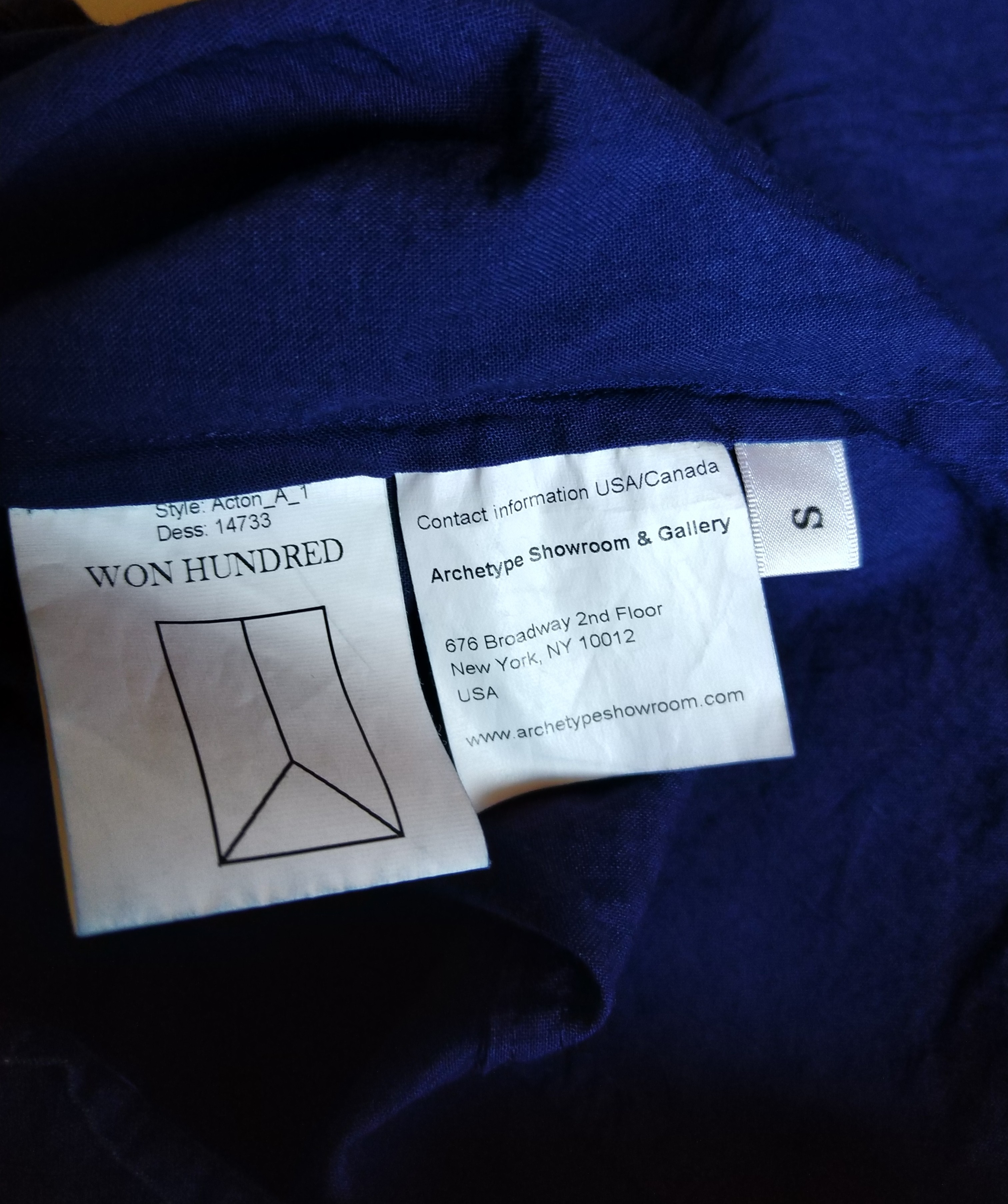 Won Hundred - Navy 'Jax' SS Button Up - 3