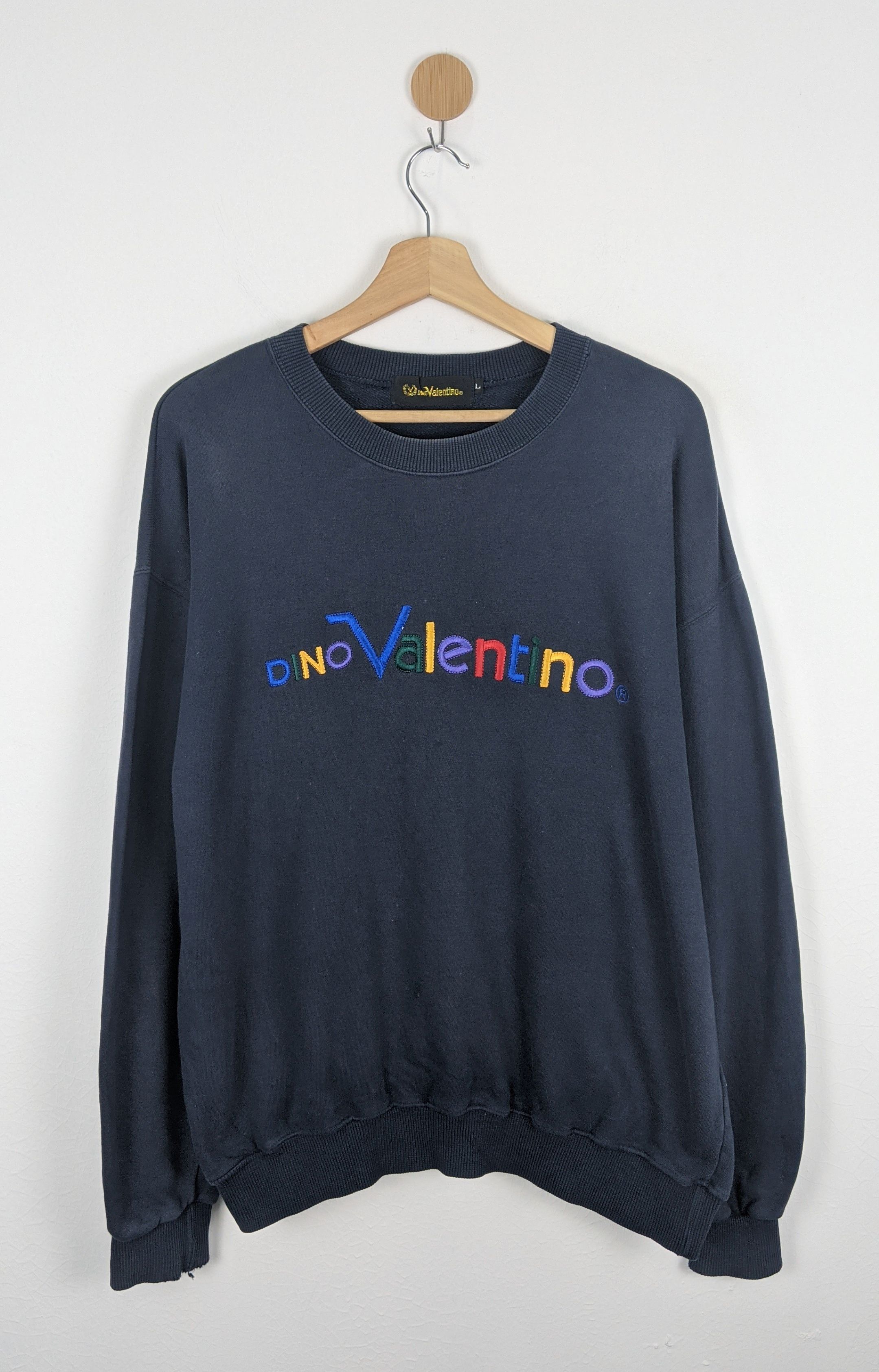 Vintage Dino Valentino Embroidery Sweatshirt 90s - 1