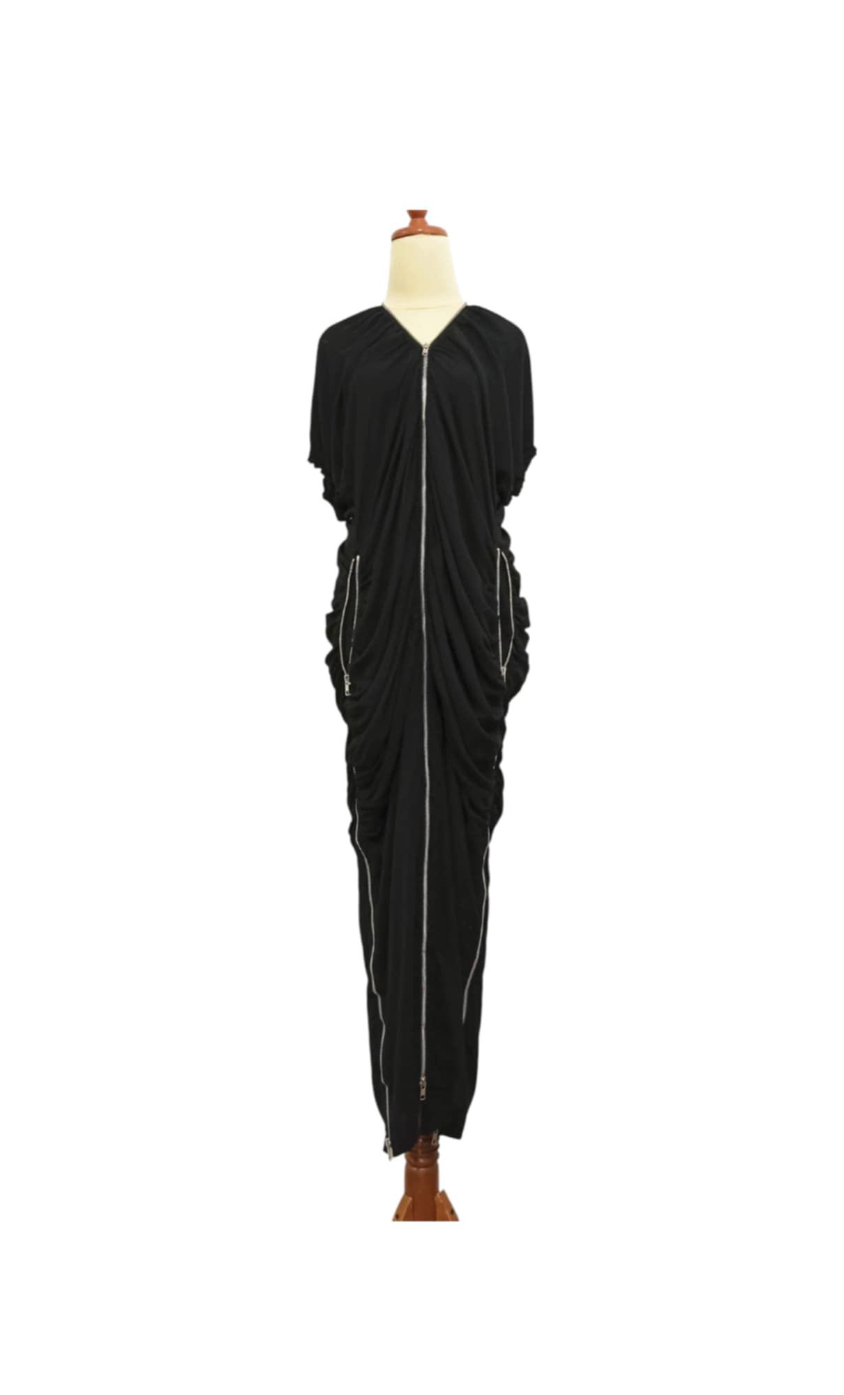 🔥LIMI FEU YOHJI YAMAMOTO BLCK RAYON SILK DRESS - 4