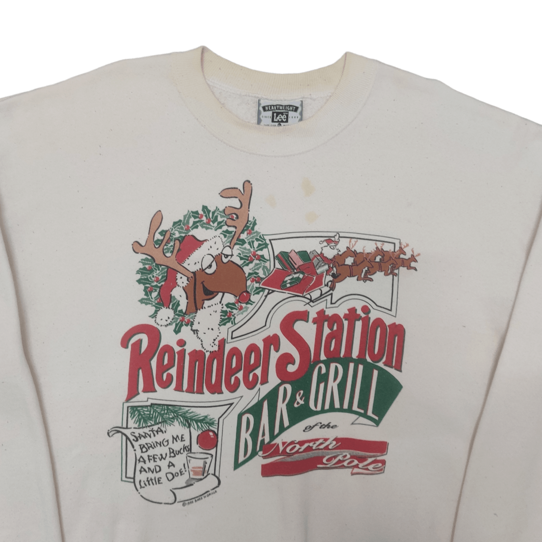 Vintage 1992 Lee x Barz 'N Grillz Sweatshirt Big Print - 2