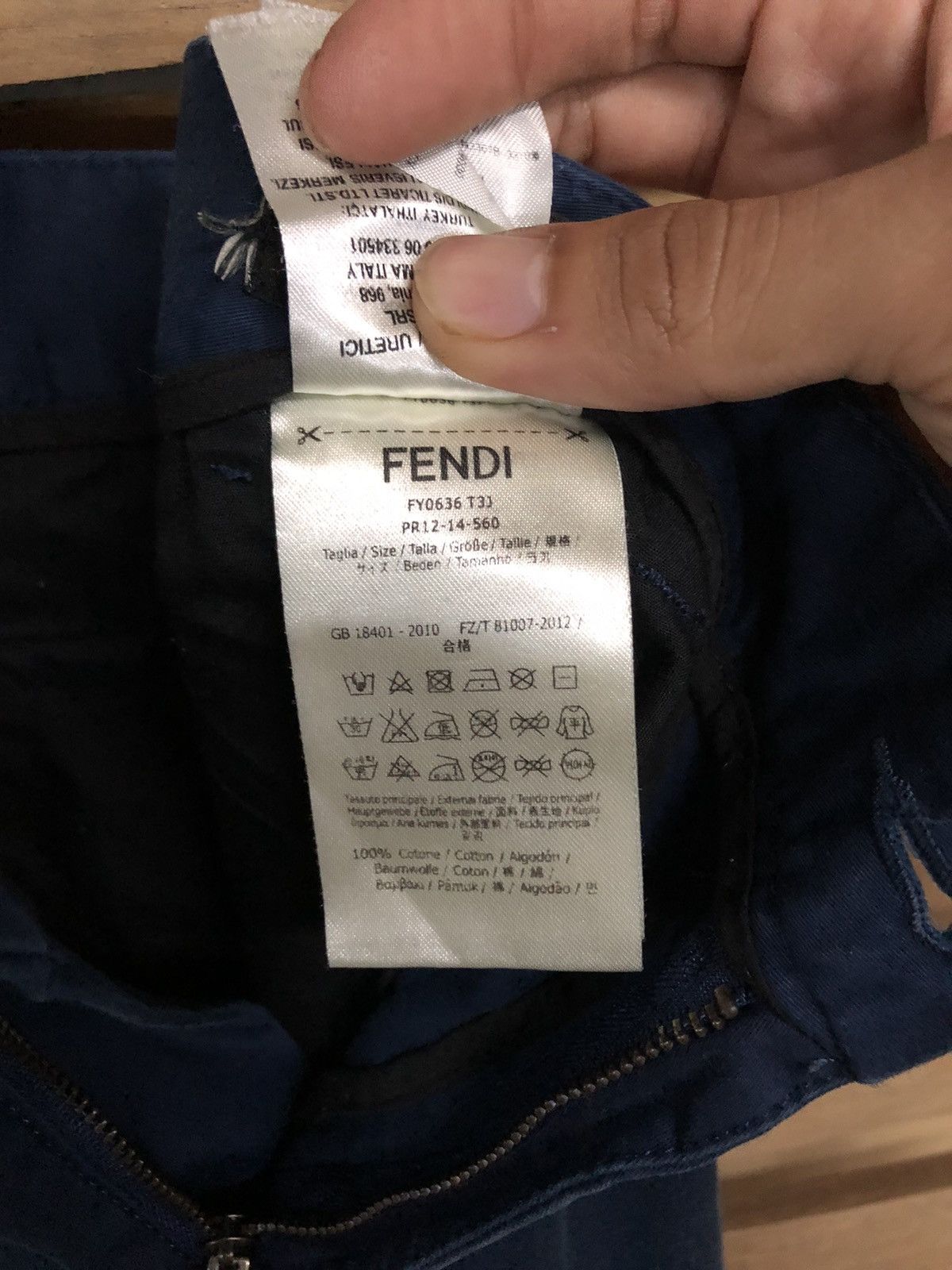 Fendi Trousers Casual Basic Logo Italy Made - 14