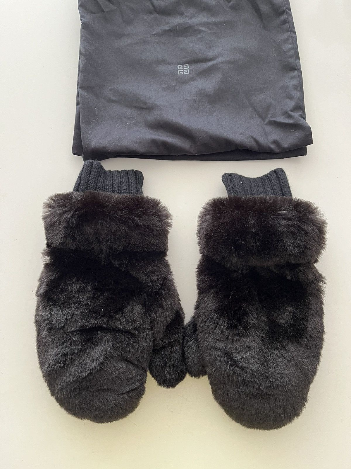 NWT - Givenchy Faux Fur Mittens - 1