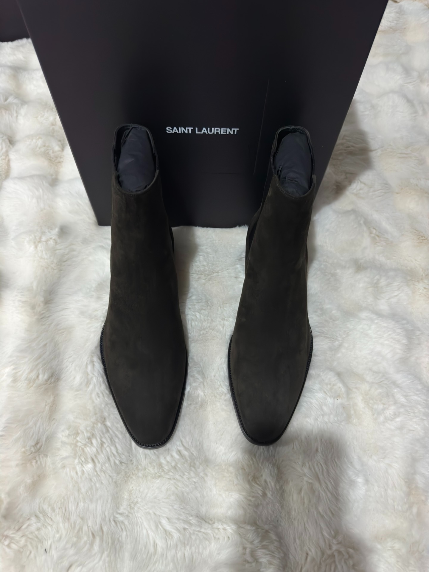 Saint laurent new men's suede Chelsea boots - 2