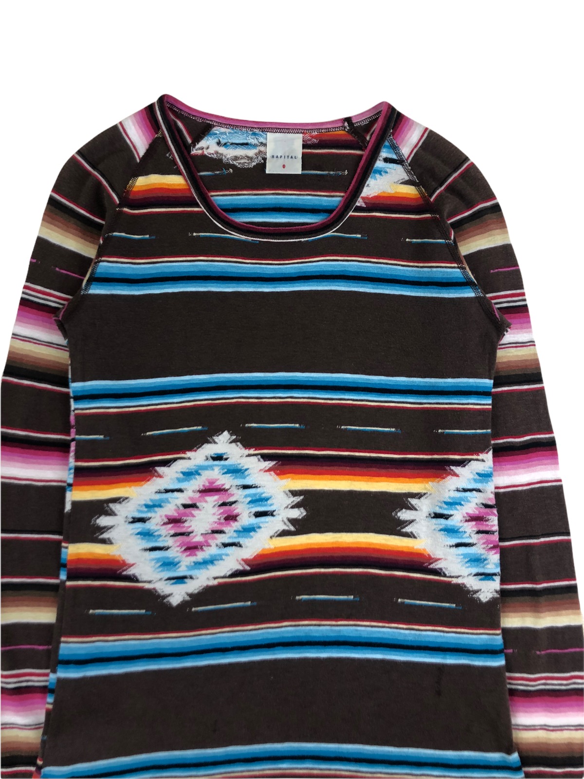 Vintage Kapital Aztec motif Cotton Knit Tshirt - 4
