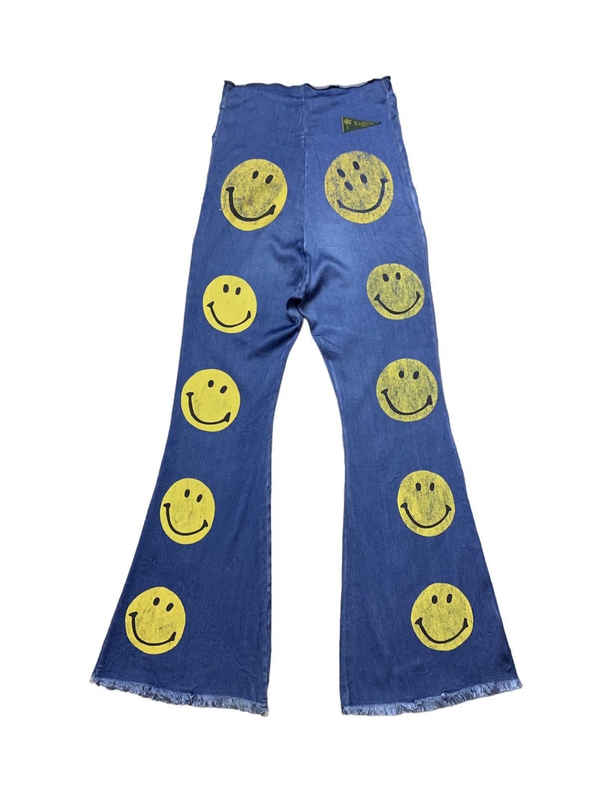 FLARE KAPITAL SMILEY STRETCHABLE LEGGINGS PANTS - 1