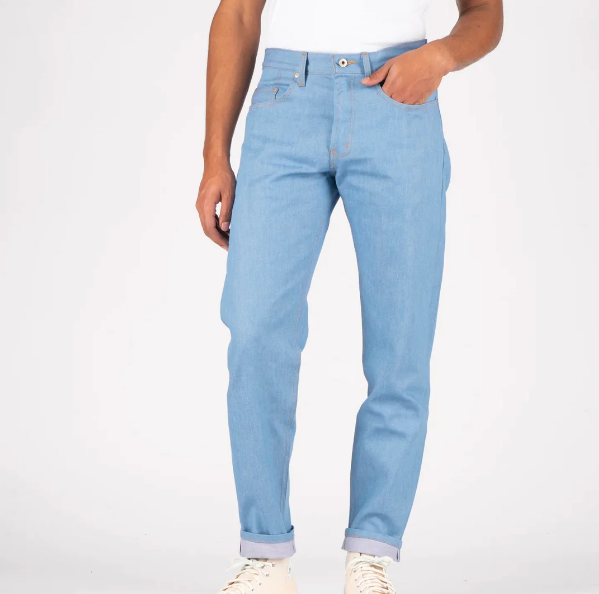 BNWT SS23 NAKED & FAMOUS EASY GUY SAKURA SKY JEANS 28