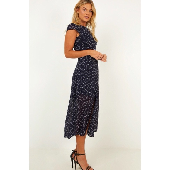 Showpo. - Showpo Got My Attention Dress in Navy Print - 3