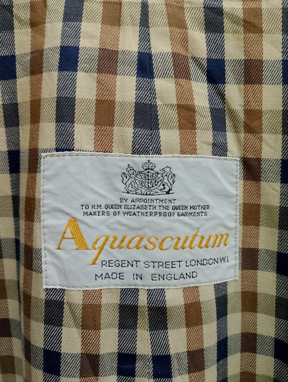 Vintage Aquascutum Aqua 5 Plaid Checkered Trench Coats - 14