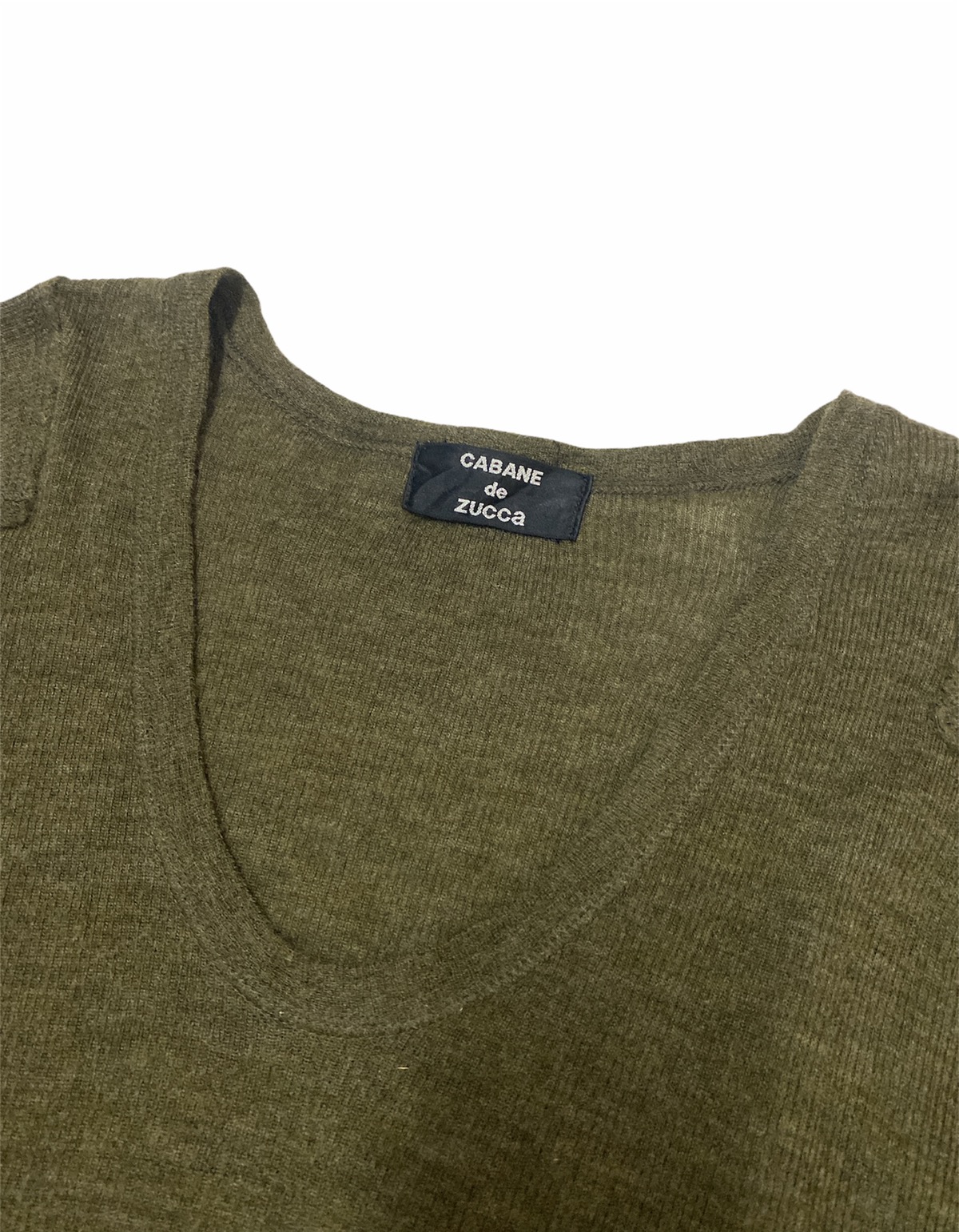 Cabane De Zucca - Japanese Brand Cabane De Zucca Dark Green Knit Sweater - 5