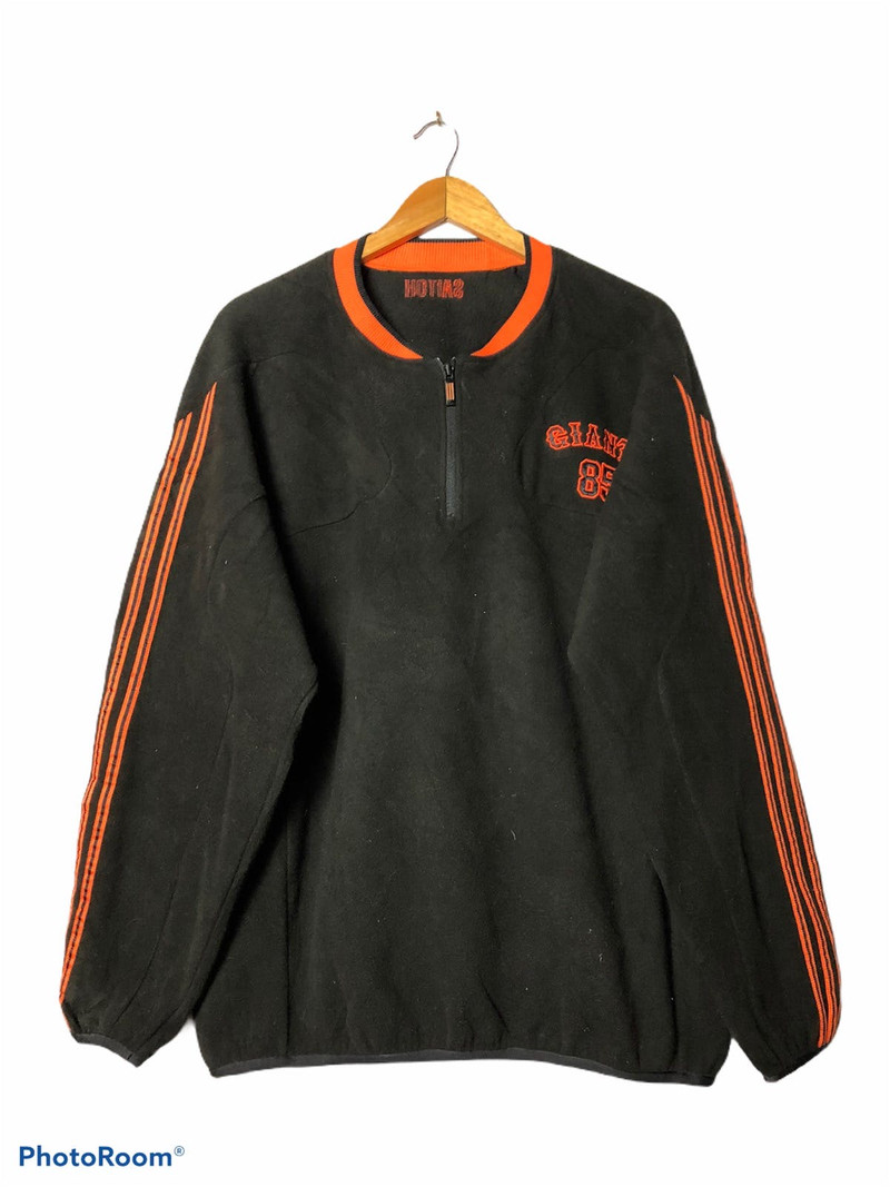 Adidas Baseball kazumi Saitoh giants Black Sweaters Half Zip - 1