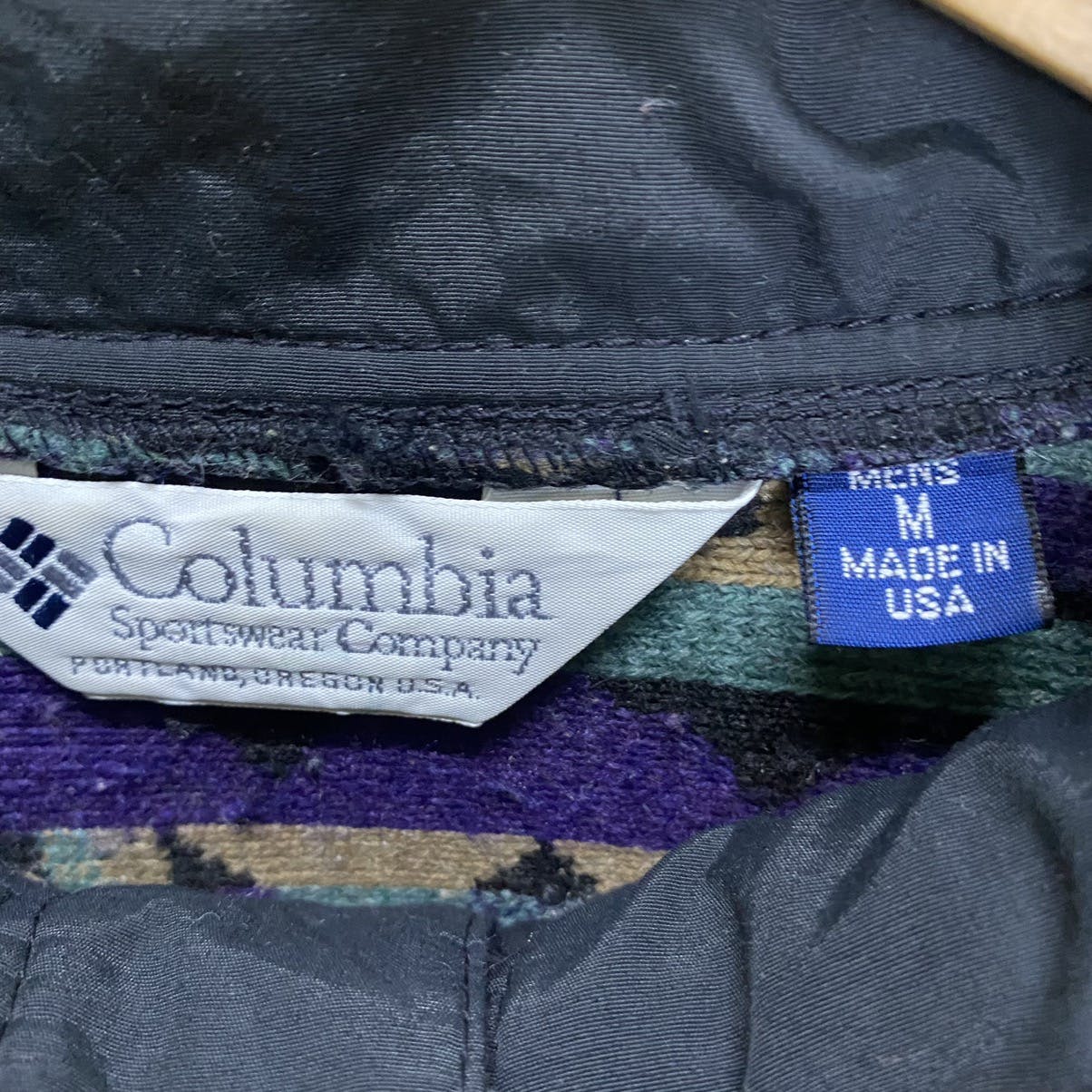 Vintage Columbia native half button fleece made in usa - 8