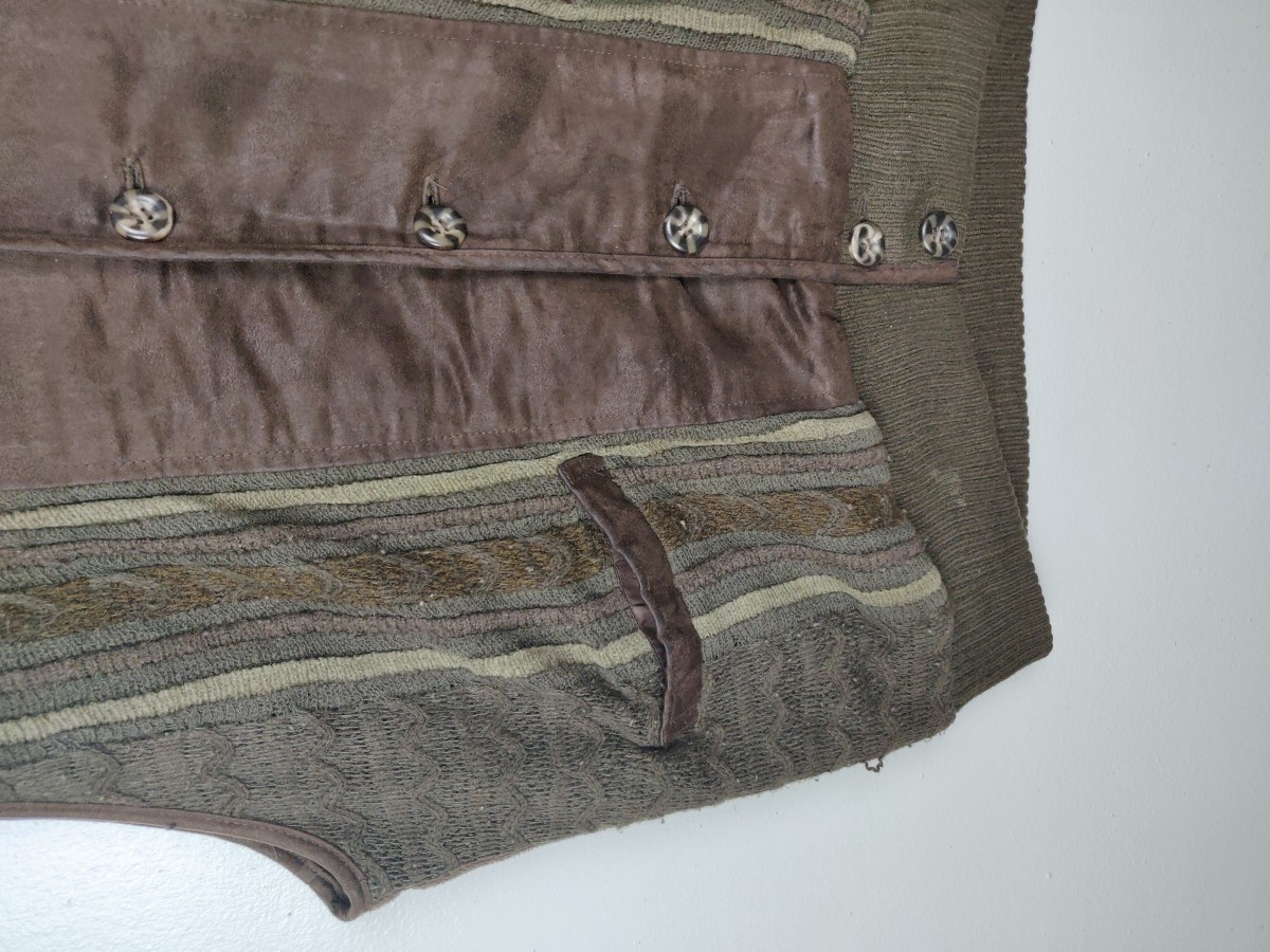 Lindbergh - Japan Woven Vest Coogi Style Button Jacket - 3