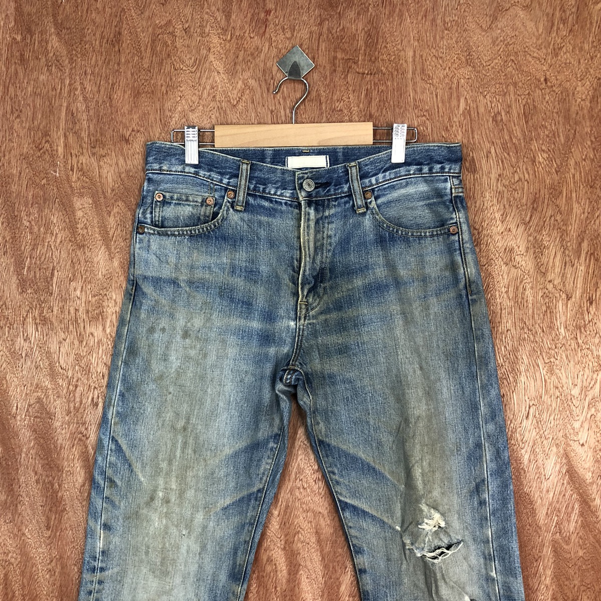 Uniqlo - UJ Uniqlo Distressed Denim Pants - 3