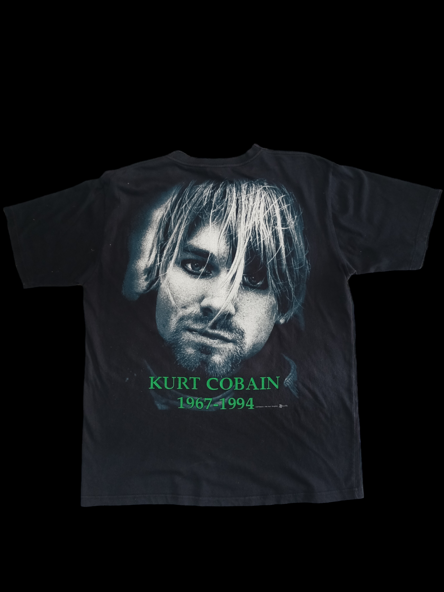 Rare🔥 Vintage 1998 Kurt Cobain Big Print Front & Back Face Nirvana Memorial Tee - 1