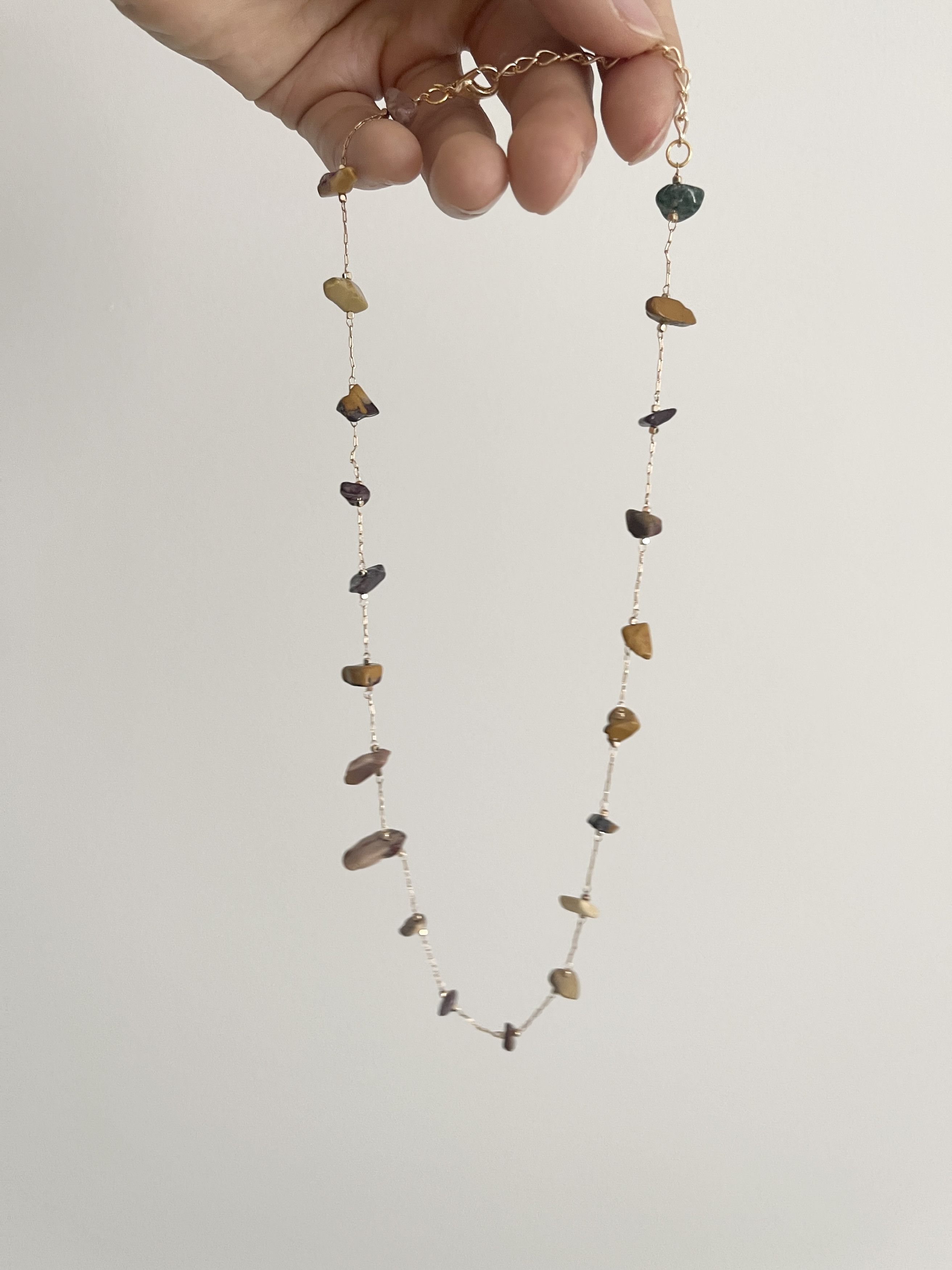 Vintage - STEAL! 2000s Japan Embroidered Stones Necklace - 1