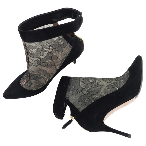 Gorgeous Valentino Lace And Suede Ankle Boots - 2