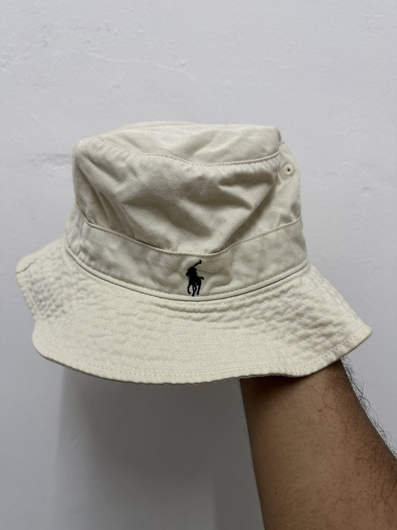 🔥Vintage🔥 Polo RL White Bucket Hat - 1