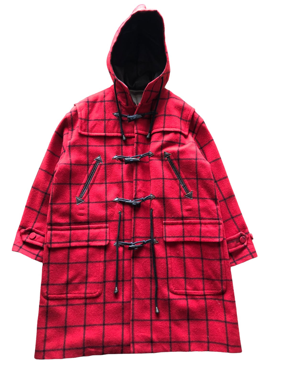 AW1997 Jean Paul Gaultier Red Tartan Wool Duffle Coat - 1