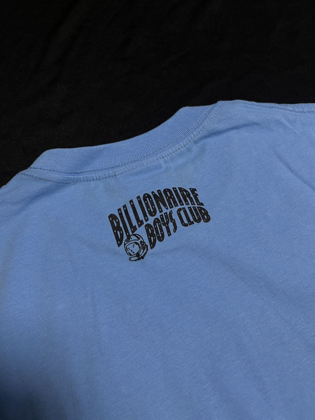 Rare Billionaire Boys Club BBC Helmet Print T-Shirt Blue Medium - 6