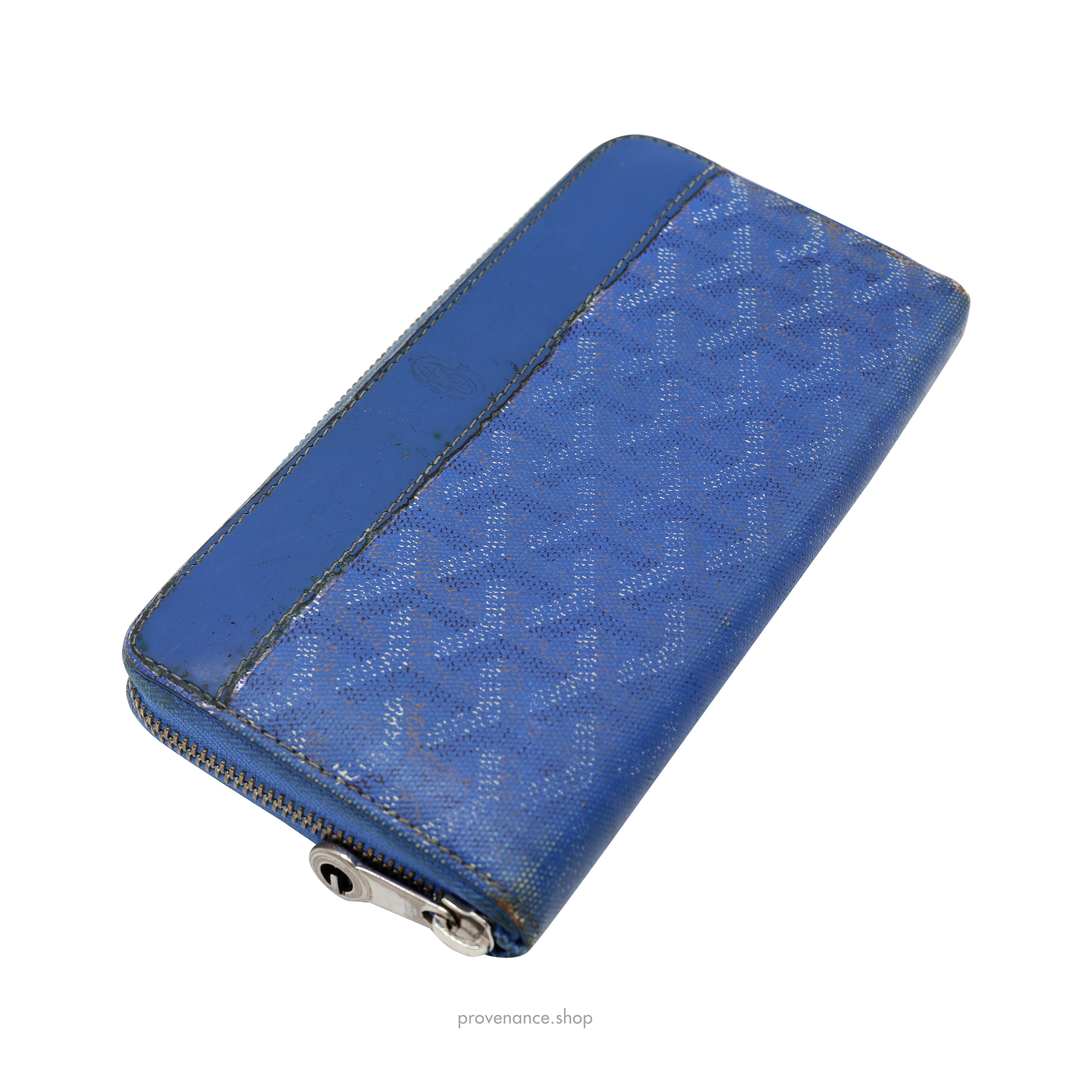 Goyard Matignon Zipped Wallet - Sky Blue Goyardine - 4