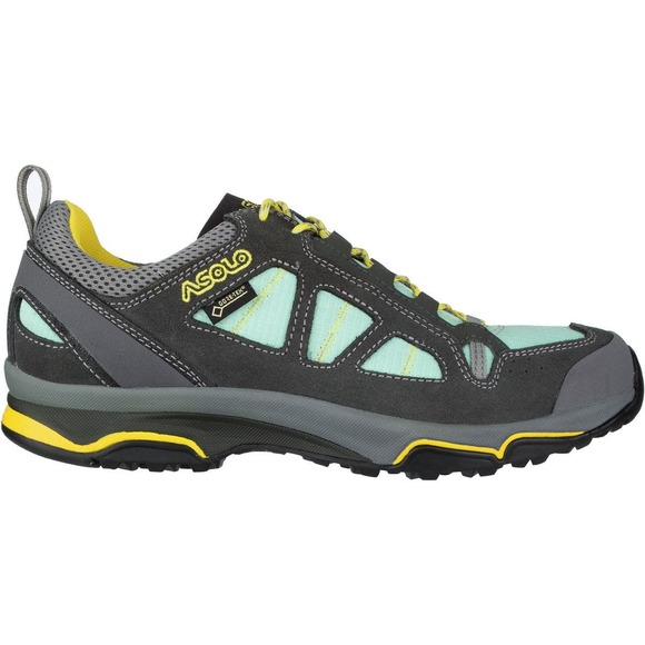 Asolo Gore-Tex GTX Megaton GV Waterproof Leather Hiking Shoes Gray Yellow 8 - 1