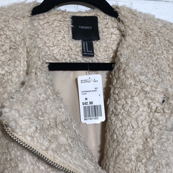 Forever 21 Shaggy Faux Fur Moto Vest - 4