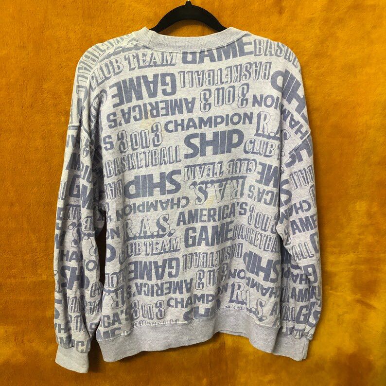 Vintage Rodeo American 3 on 3 Handball All Over Print Graphic Pullover Crewneck Sweatshirt - 6