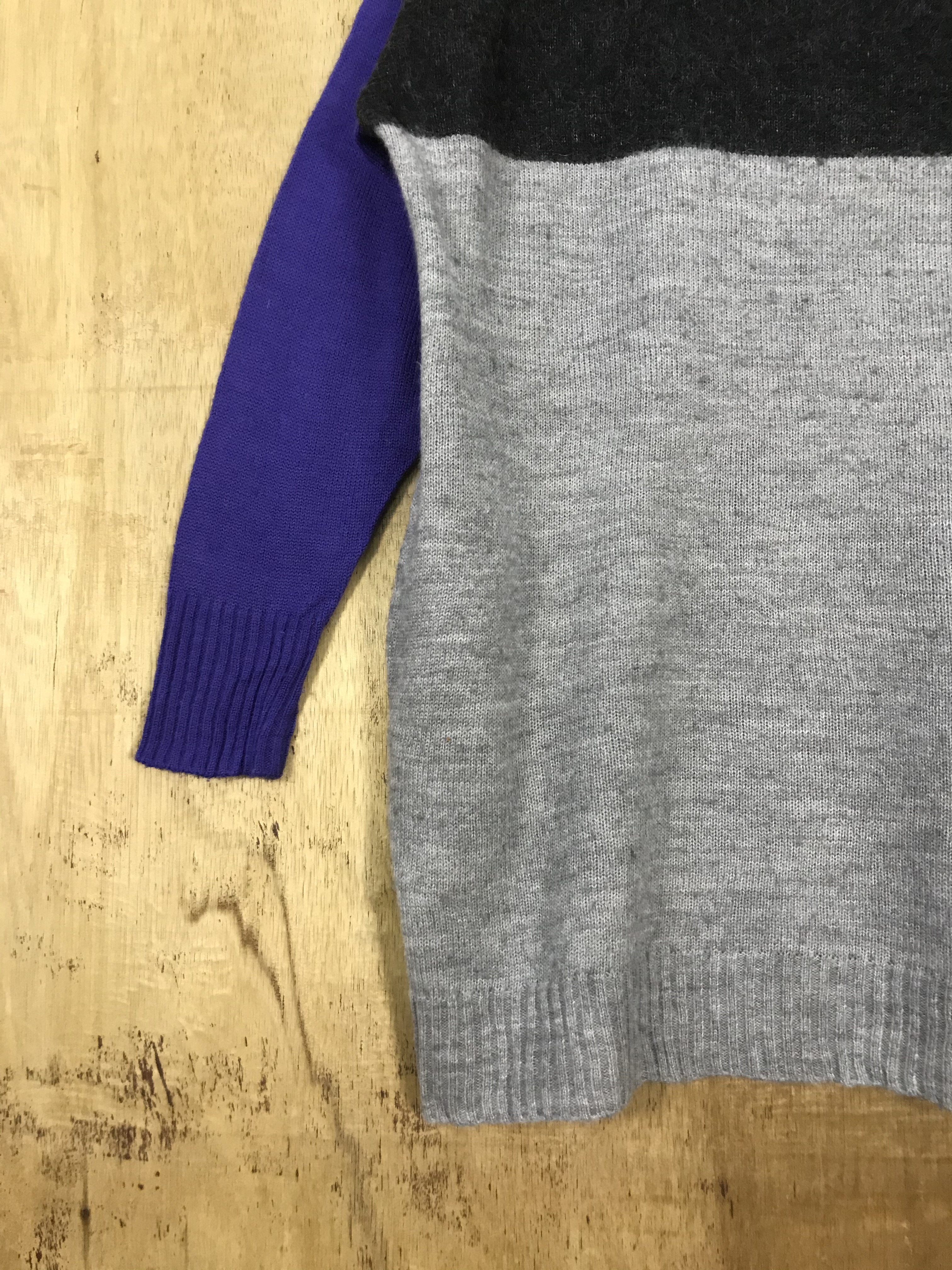 Streetwear - Jeanasis Baggy Colorblock Knit Sweater - 3