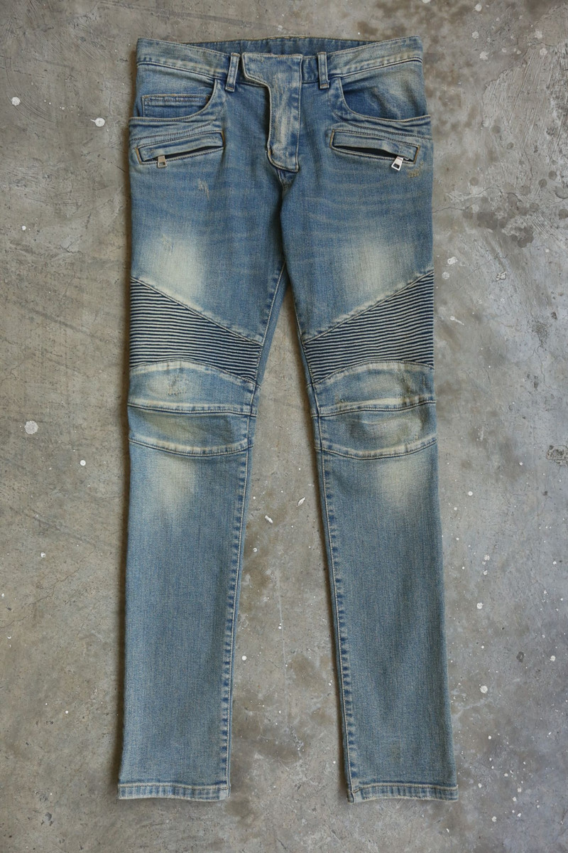 Balmain - Christophe Decarnin - Denim Biker Jean - 1