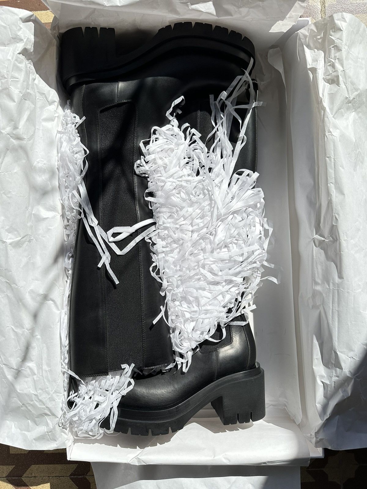 Bottega Veneta Black Lug Tall leather boots - 6