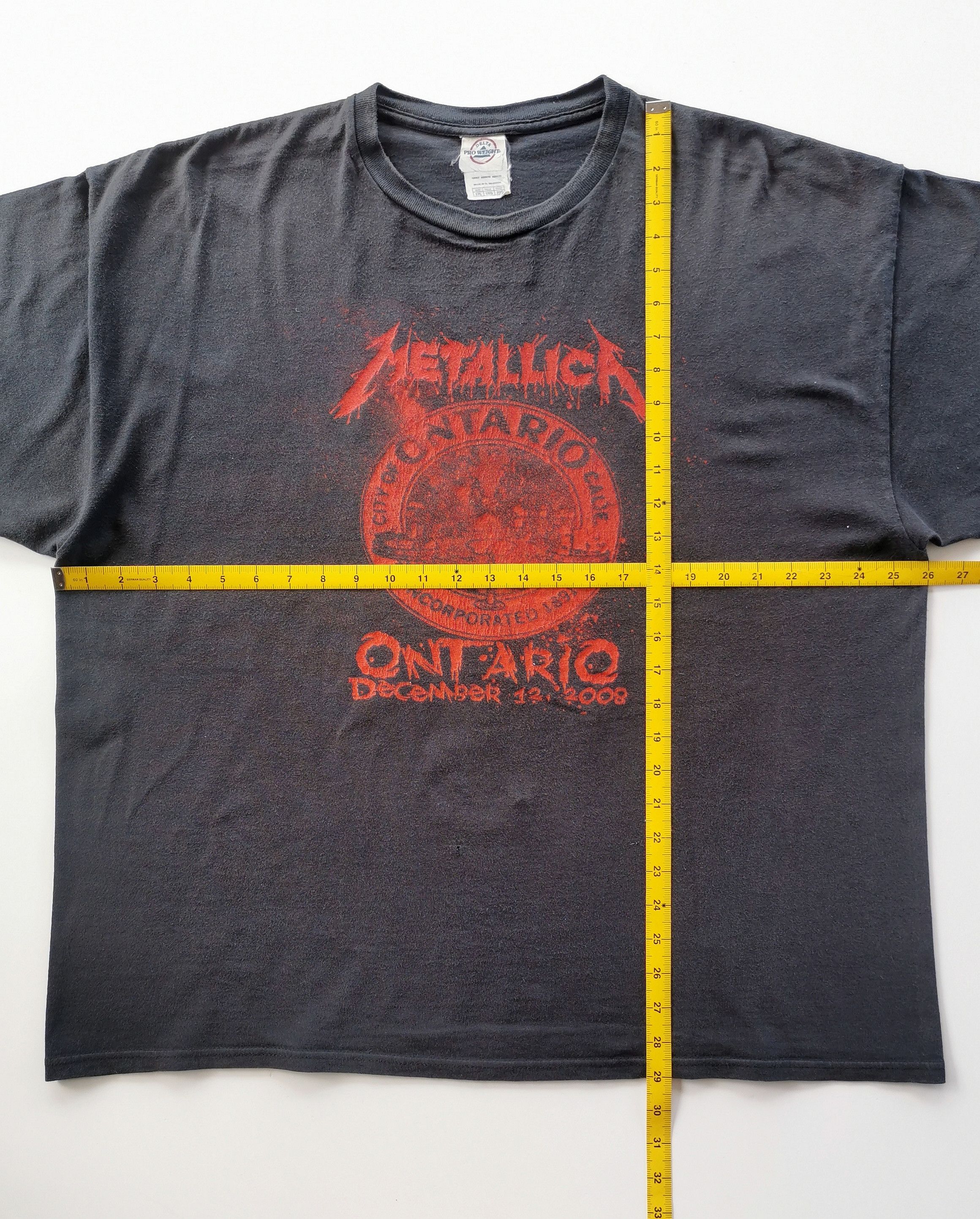 Vintage Metallica Band Ontario Tour 2008 Tshirt - 6