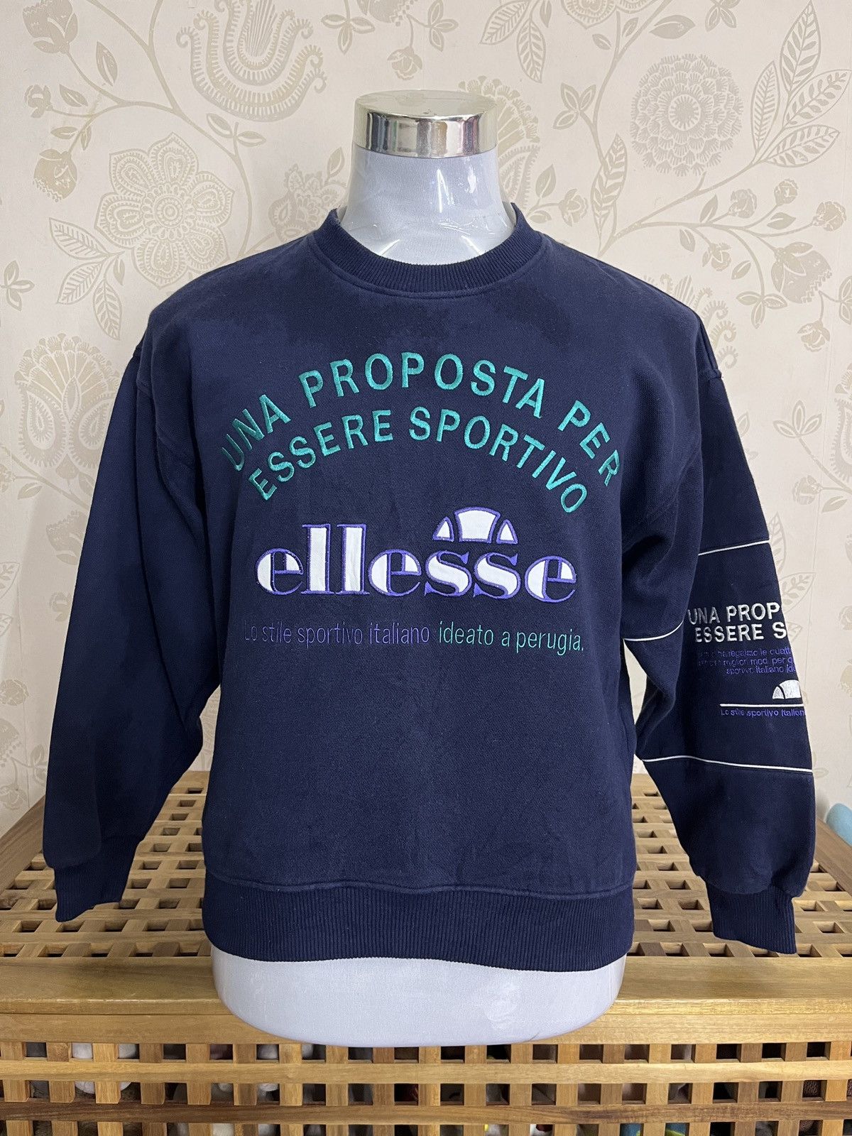 Iconic Ellesse Sweater Big Logo Embroidery Vintage 80s - 1