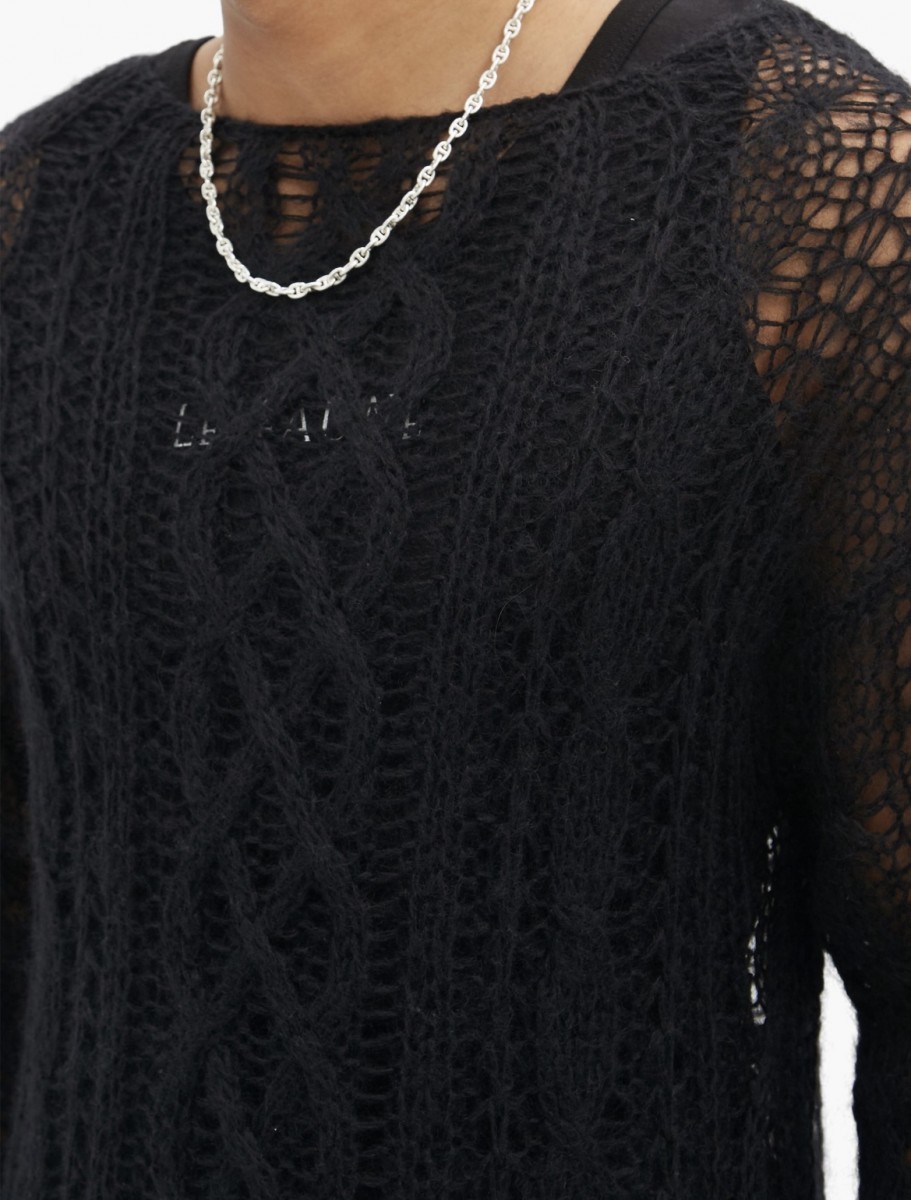 Takahiromiyashita The Soloist. - Open Weave Wool Sweater - 7
