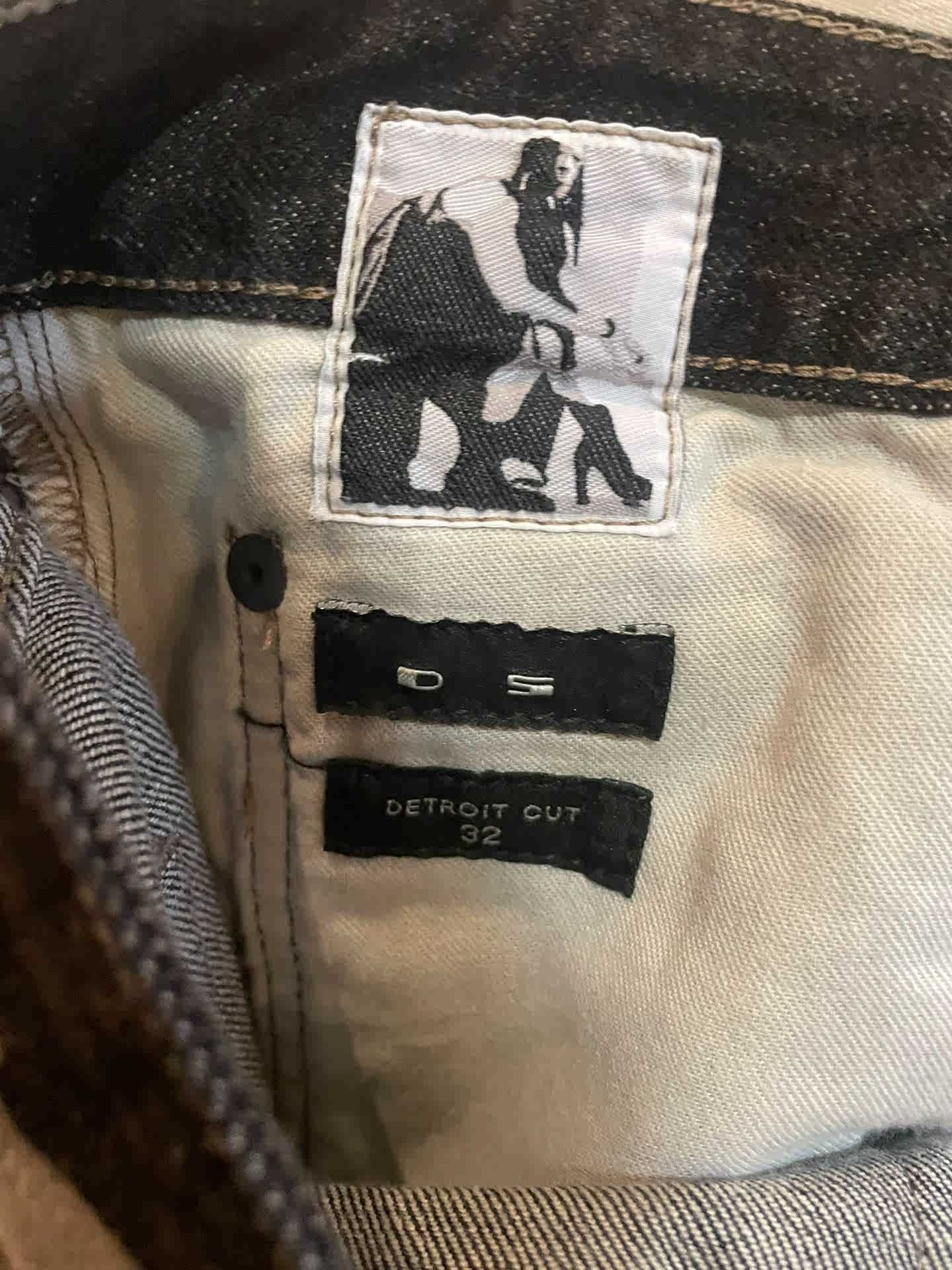 Rick Owens fw16 Bleach Vomit Detroit Cut Denim Jeans - 4