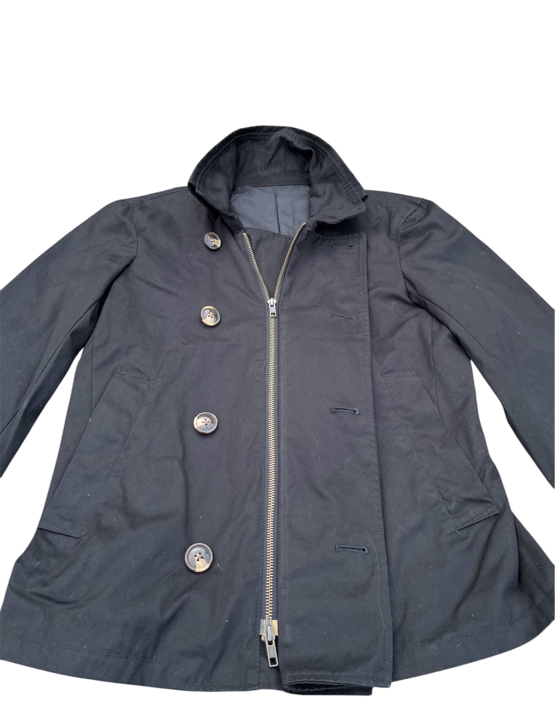 Tete homme by issey miyake double breasted peacoat jacket - 9