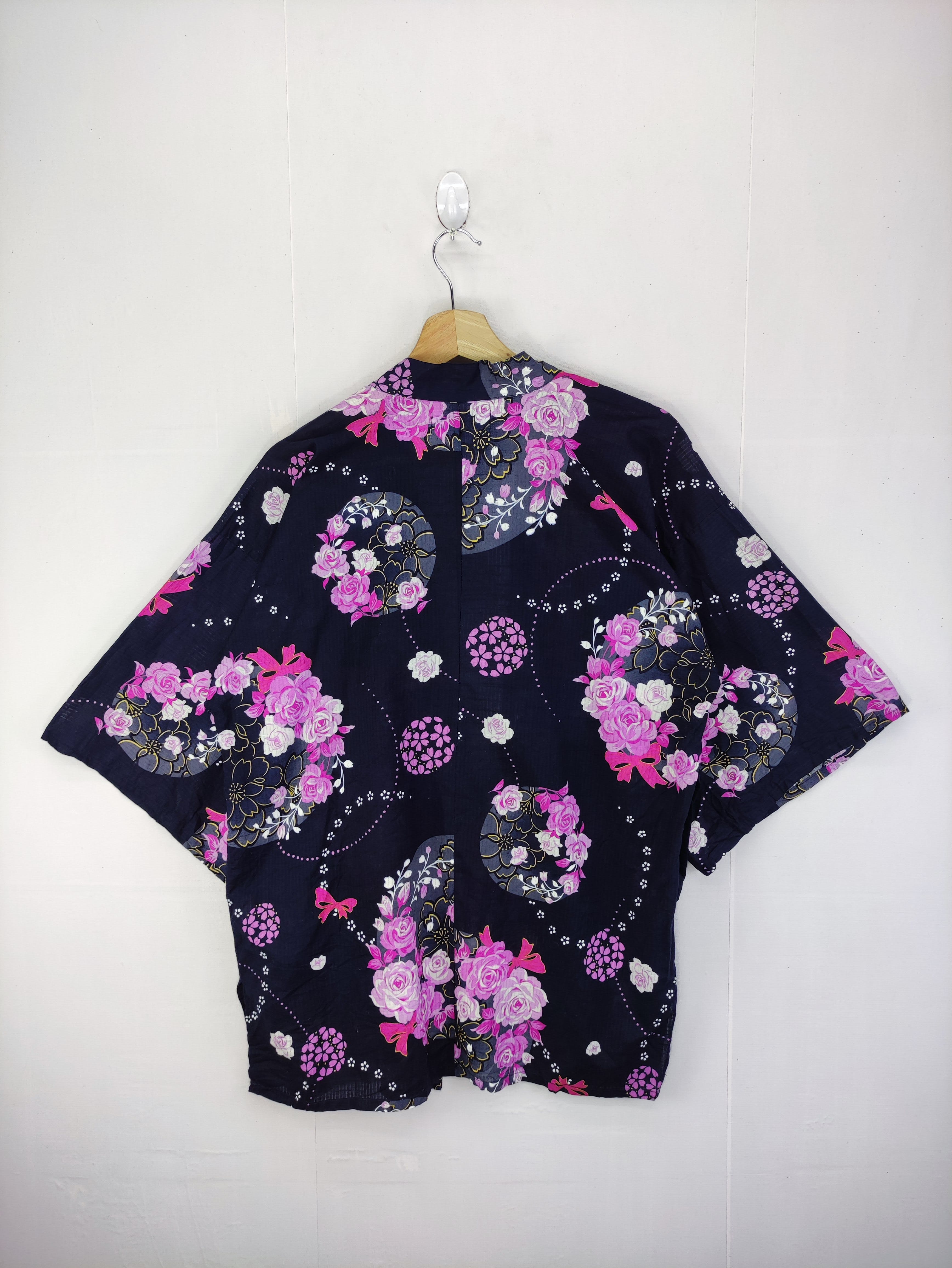 Komono - Vintage kimono Cardigan Flowers Design - 5
