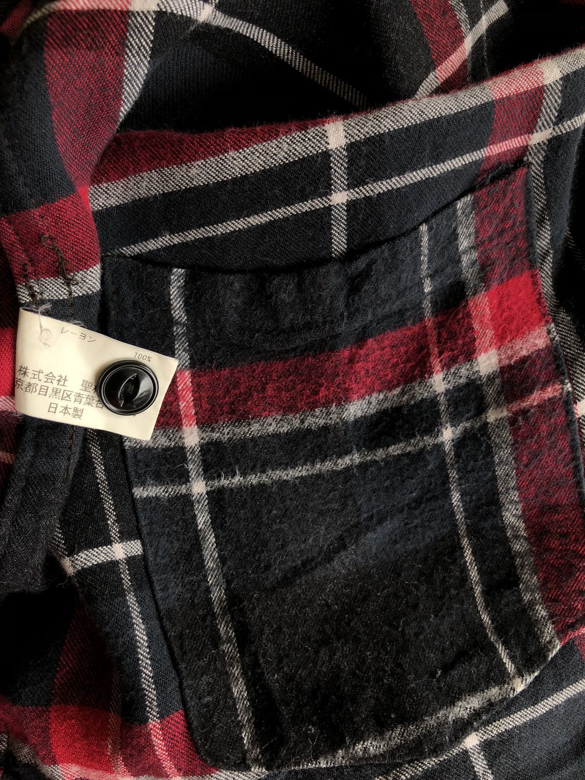 HR Market 🇯🇵 Made Classic Shadow Rayon Plaid Flannel Shirt - 7