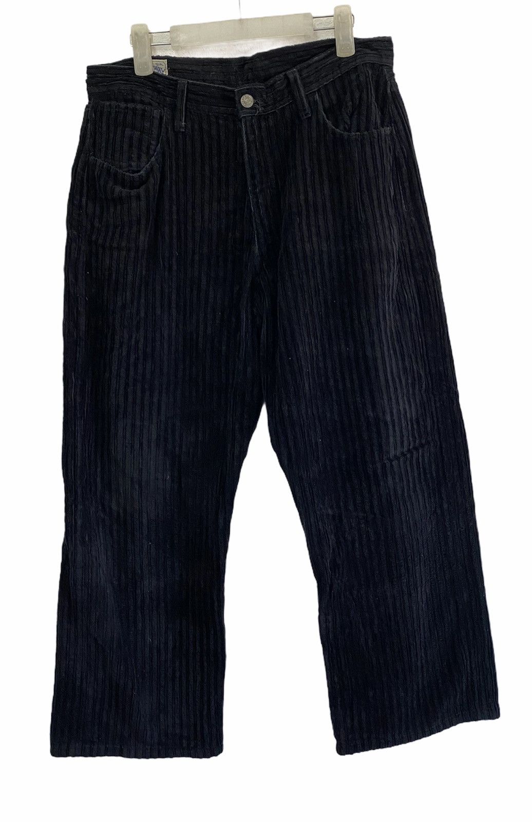 Indigo - Blue Way Japan Corduroy Baggy Crop Pants - 3