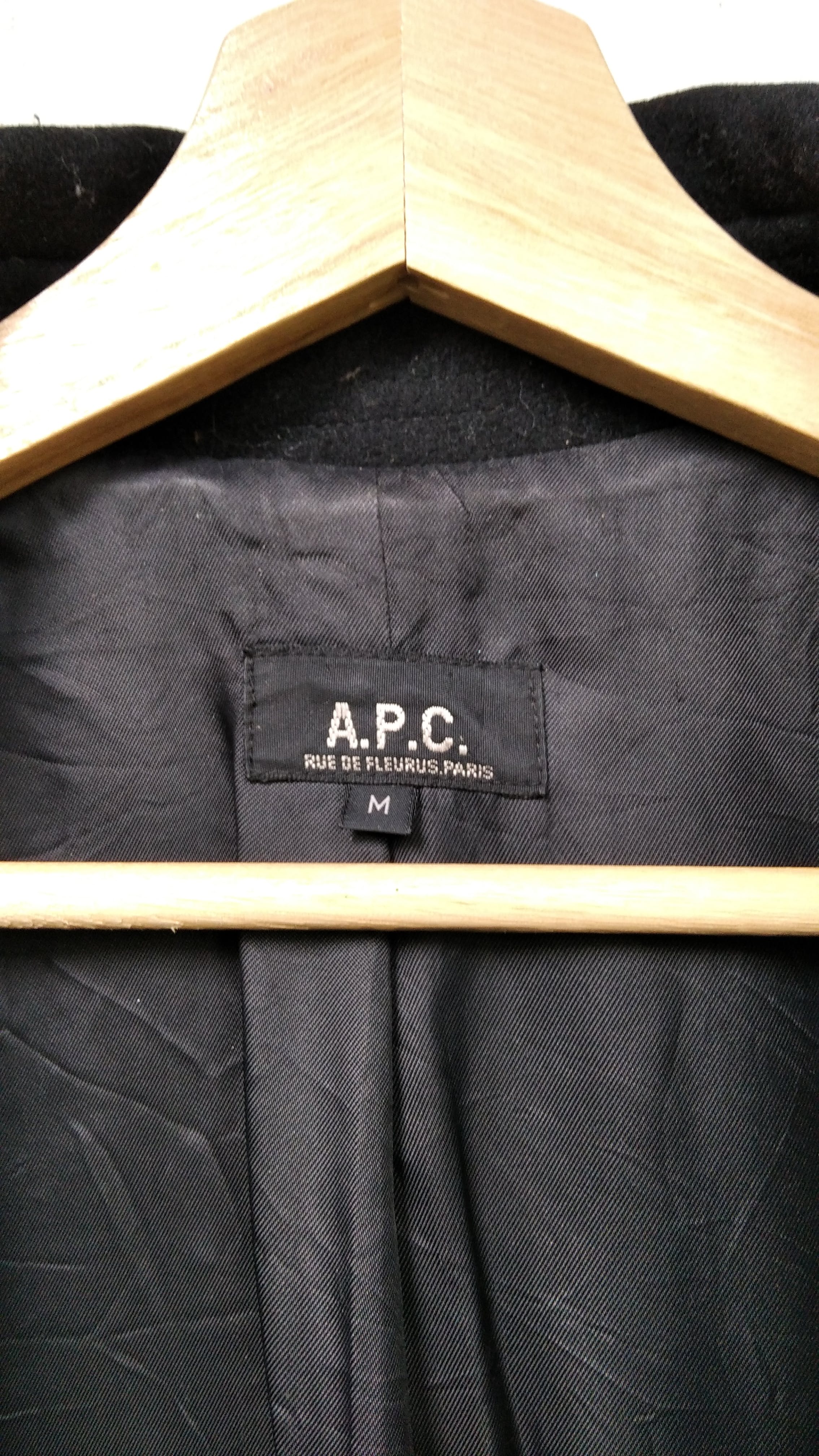 Vintage A.P.C Made in France Laine Wool Trench Jacket - 4