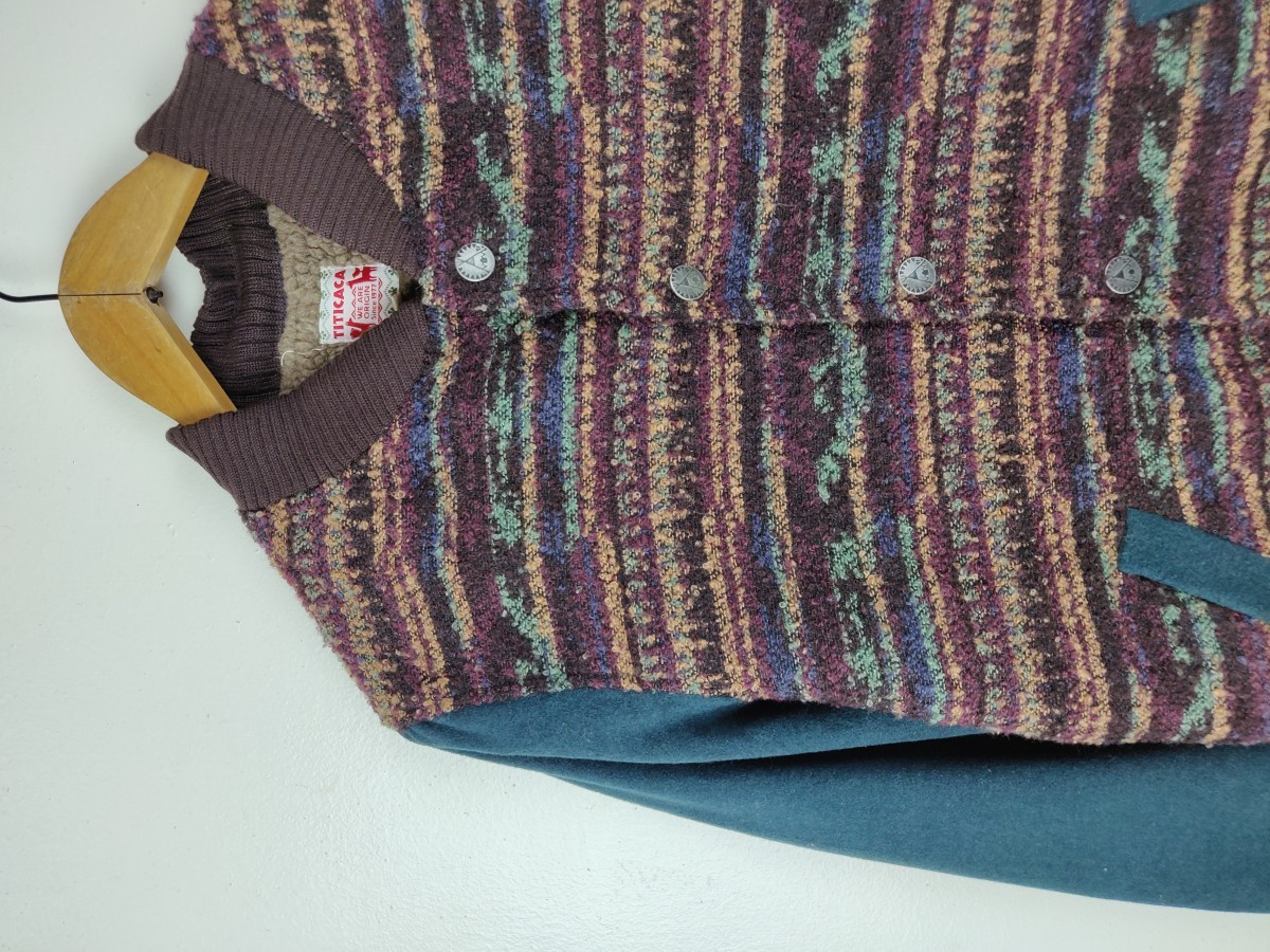 Bomber Jacket - Vintage Titicaca Japan Knitwear - 4