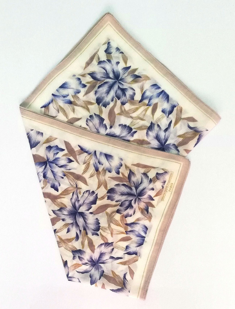 GEORGE'S MEMMI PARIS HANDKERCHIEF FLOWER DESIGN - 1