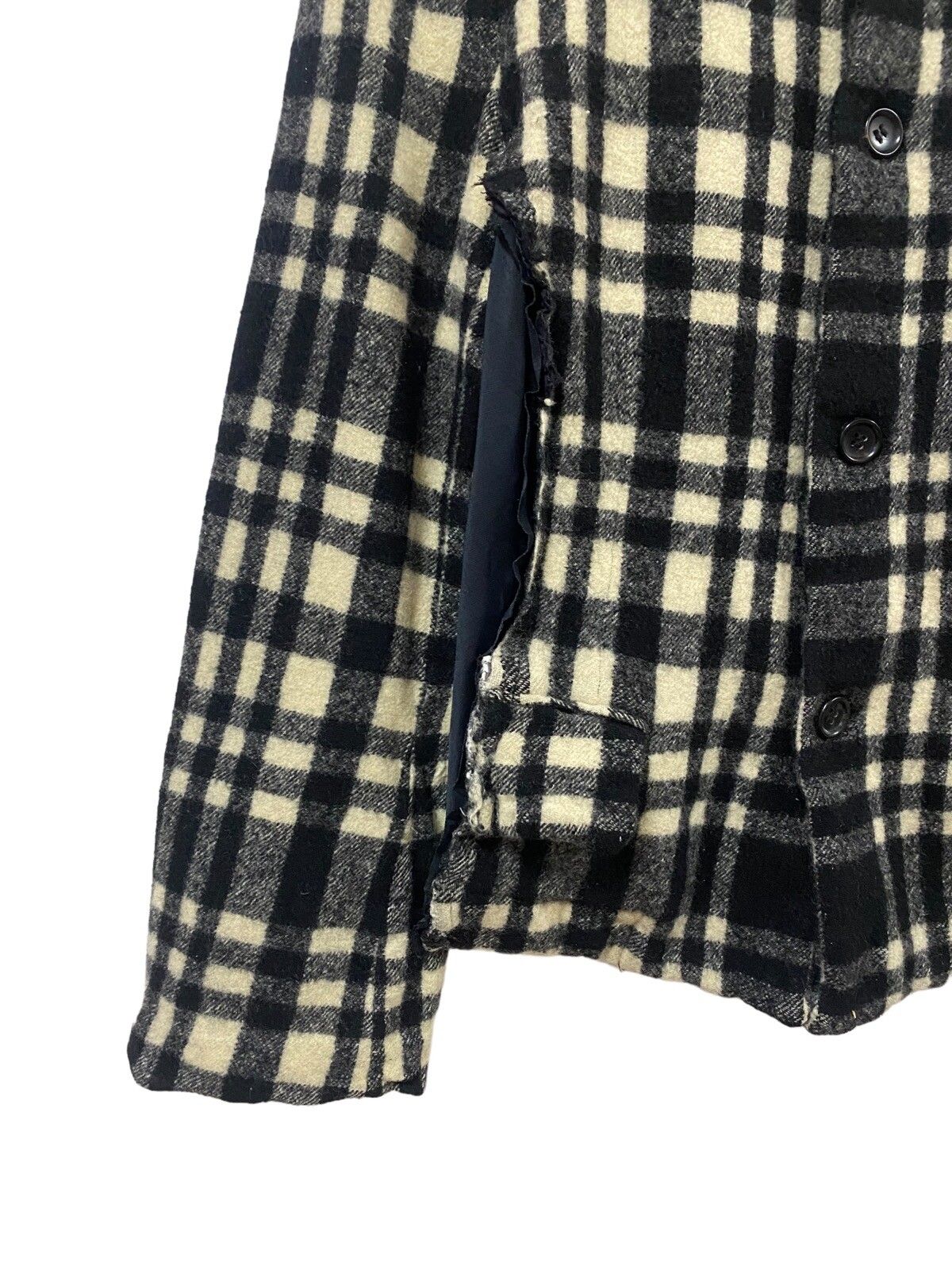 AD2007🔥Comme Des Garçons Plaid Wool Hybrid Jacket - 7